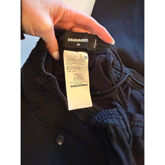 Dsquared2 Men's Slip On Zip Detail Track Jogger Pants Sz 46 (M) Wool Blend - Picture 4 of 7